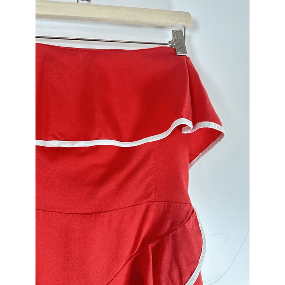 Tularosa Carrie Revolve Romper Mini Dress Red White Woman’s Size L - Picture 16 of 16